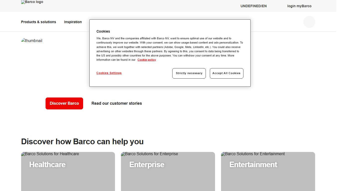 Barco Inspired sight and sharing solutions - Barco